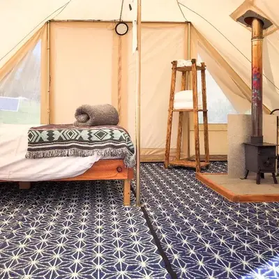 Tinker the Bell Tent at Pentref Luxury Camping