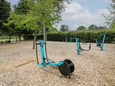 a group of playground equipment sitting on the ground at Owl in Leominster