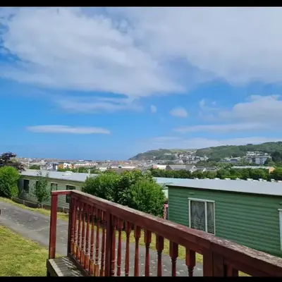 Hilltop Hideaway 2 Bed Caravan with Panoramic Town Scenery in Aberystwyth Holiday Village F8