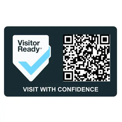 a sign for a visitor ready to visit with confidence at The Old Chapel Charming countryside retreat - Pass the Keys in Ludlow