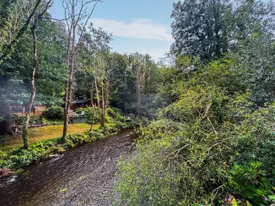 a river in the middle of a forest at The Squirrels Drey C32 - Uk45927 in Newtown