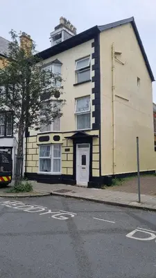 a building on the side of a street at Morawel in Aberystwyth