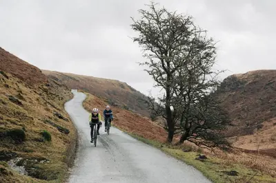 two people riding bikes down a dirt road at 3 Bed in Llwynygroes oc-t29715 in Llangeitho