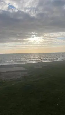 a view of the ocean on a cloudy day at Gorgeous Sea Viev 3 Bedroom Delta Bromley Deluxe in Aberystwyth