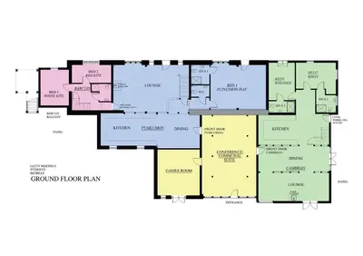 a floor plan of a house at Finest Retreats - The Welsh Barn in Aberystwyth