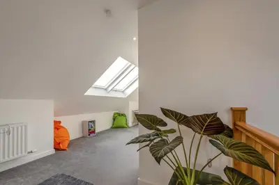 a house with a plant in the middle of a hallway at 4 Bed in Aberarth oc-g30835 in Aberaeron