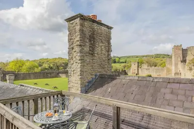 a view from the balcony of a castle at 2 Bed in Ludlow oc-c31883 in Ludlow