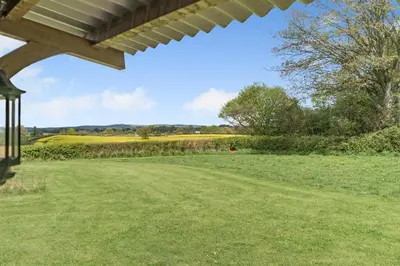 a view of a field from the porch of a house at 1 Bed in Bronllys oc-t31949 in Bronllys