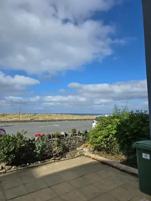 a view of a river from a house at Seashell Apartment in Barmouth