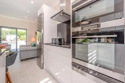 a kitchen with a large oven in a room at 2 Bed in Llanybydder oc-b32255 in Cwrt-newydd