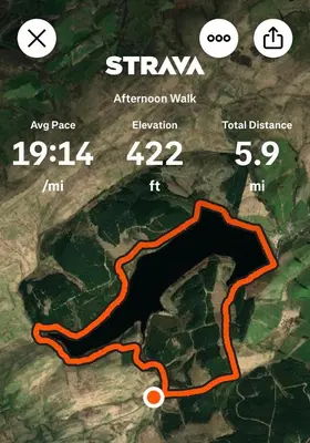 a map of the shawarma area of the african walk at Cilgwyn Manor in Myddfai