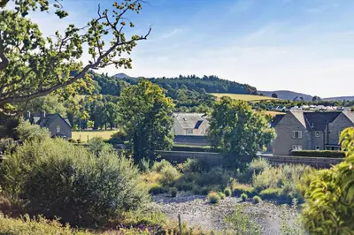 a view of a village with houses and trees at 2 Bed in Brecon oc-t32728 in Brecon