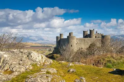 a castle sitting on top of a hill at Tan-Y-Foel in Dyffryn