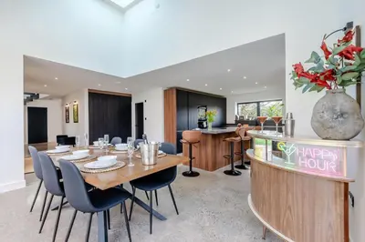 a dining room with a table and chairs at 3 Bed in Leominster oc-w34380 in Leominster