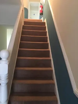 a set of stairs in a house at Four Seasons Budget in Aberystwyth