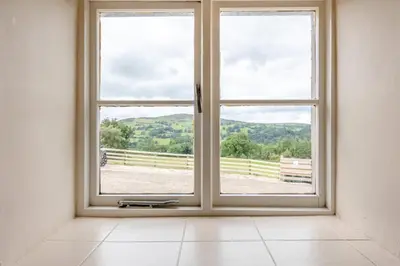 an empty room with a window with a view at 3 Bed in Bala oc-waf247 in Bettws Gwerfil Goch