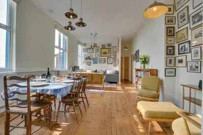 a dining room with a table and chairs at 3 Bed in Aberystwyth oc-bow115 in Aberystwyth