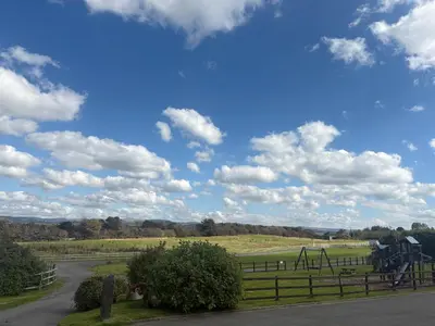 a view of a park with a playground at The Hay Suite in Aberystwyth