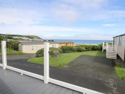 a view from the deck of a house at The Potting Shed in New Quay