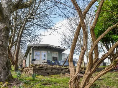 a small house in the middle of some trees at Ty Bach Twt - Uk36419 in Talybont