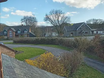 a view of a house from the roof of a house at Swn Y Gwy ~ The Sound of the Wye in Brecon
