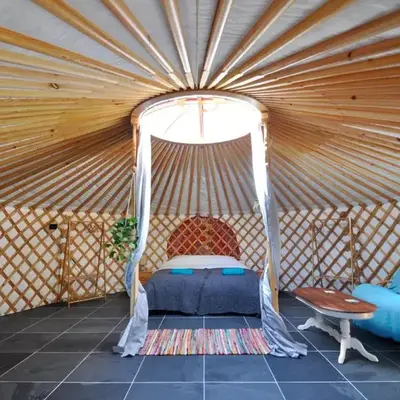 Spacious heated Yurt with Hot tub
