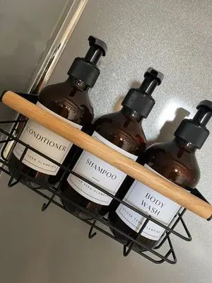 a rack of wine bottles on a wall at Silver Fern Glamping in Aberystwyth
