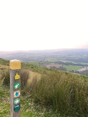 a sign on the side of a hill at 3 Bed in Builth Wells oc-wal257 in Maesmynis