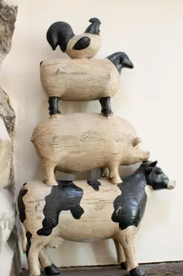 a wooden structure with three birds on top of it at 4 Bed in Llanarmon Dyffryn Ceiriog oc-bow152 in Llanarmon Dyffryn-Ceiriog